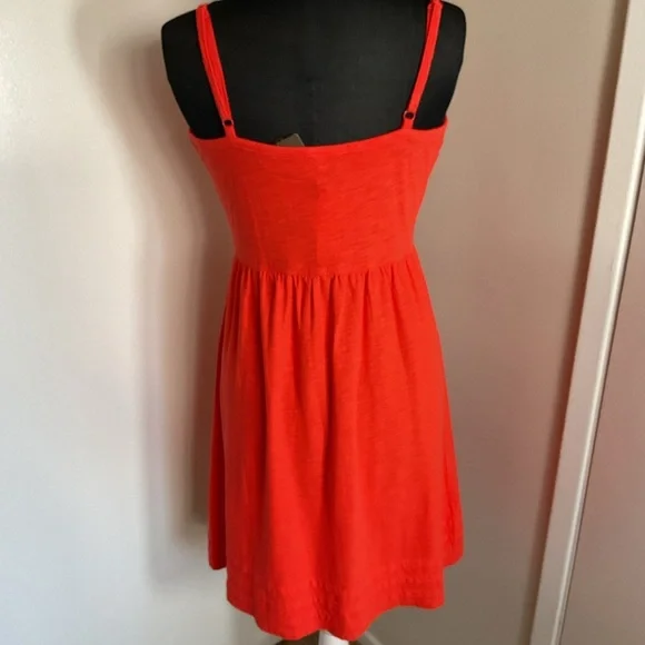 NWT Tommy Bahama Orange Spaghetti Strap Mini Dress Summer Beach Casual Size M - Picture 9 of 10